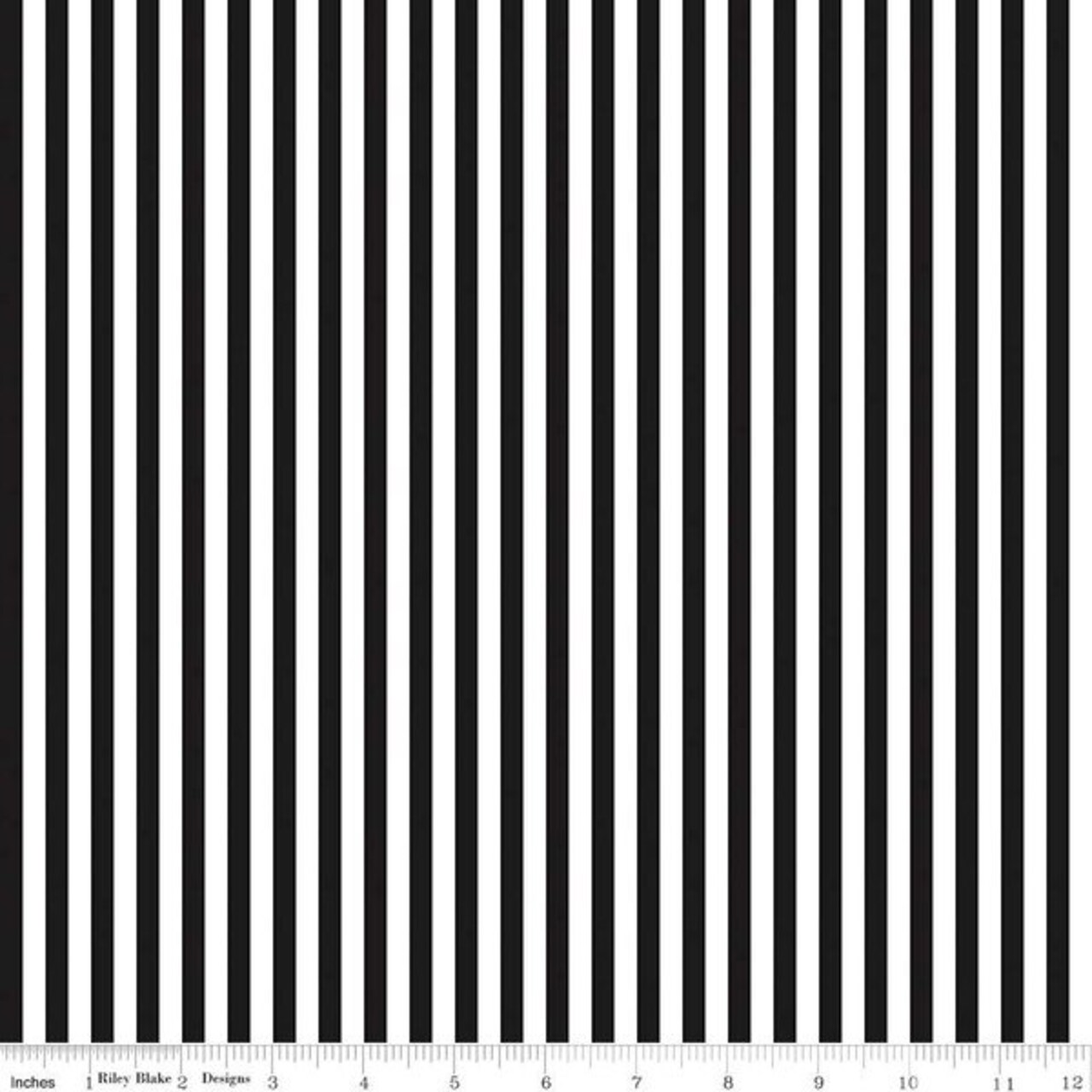 1/4" Stripe in Black (c555-black) | Stripes | Riley Blake Designs | Riley Blake